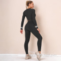 long-sleeved zipper tight-fitting running trousers